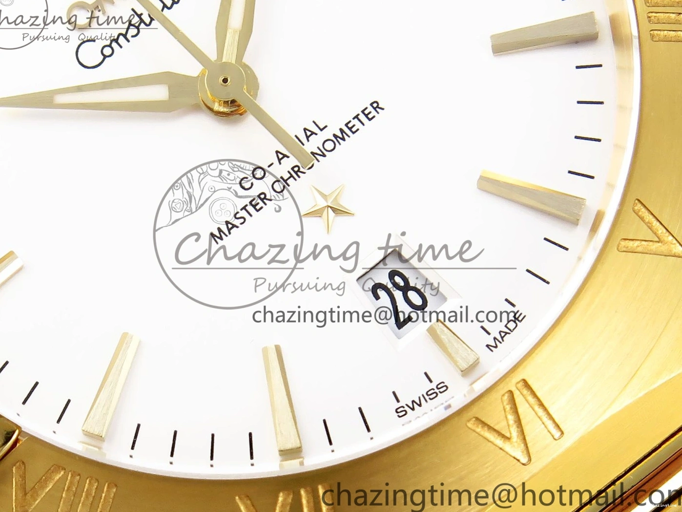0514 Constellation 39mm YG ASWF 1:1 Best Edition White Dial on YG Bracelet A Casual 7780